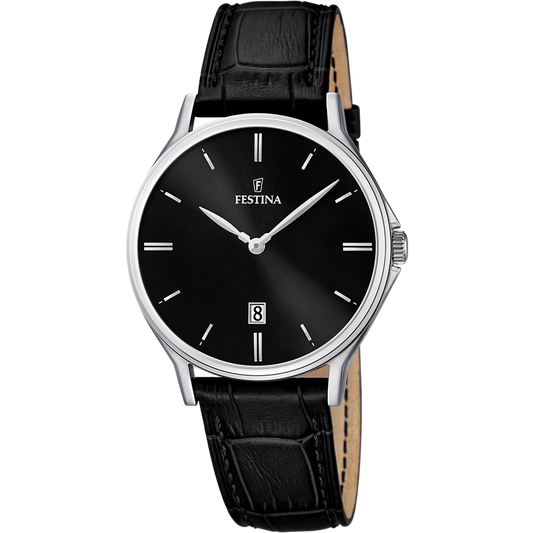 Orologio Uomo Festina Classics F16745/5 - Nero con Cinturino in Pelle
