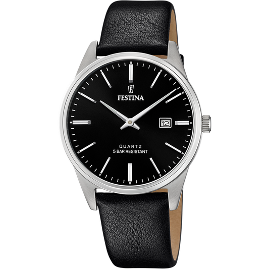 Orologio Uomo Festina Classics F20512/4 - Nero con Cinturino in Pelle