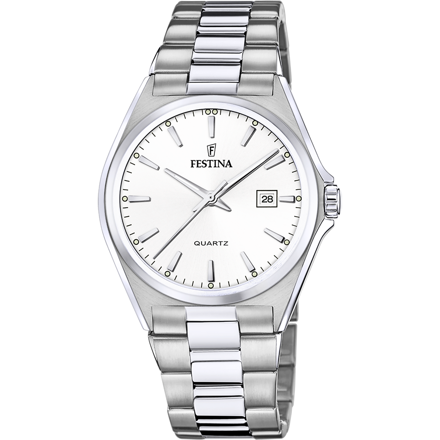 Orologio Uomo Festina Classics F20552/2 - Bianco con Cinturino in Acciaio