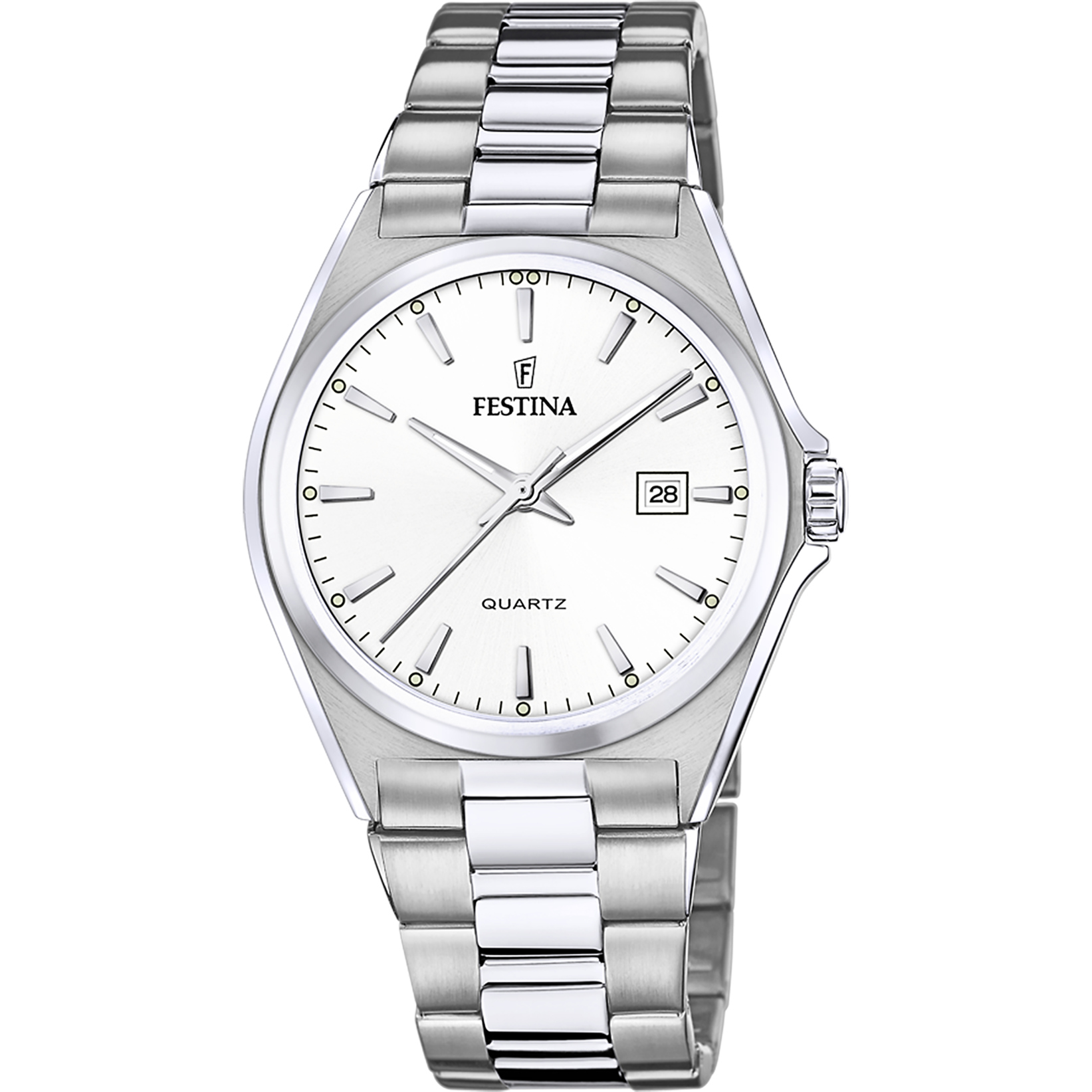 Orologio Uomo Festina Classics F20552/2 - Bianco con Cinturino in Acciaio