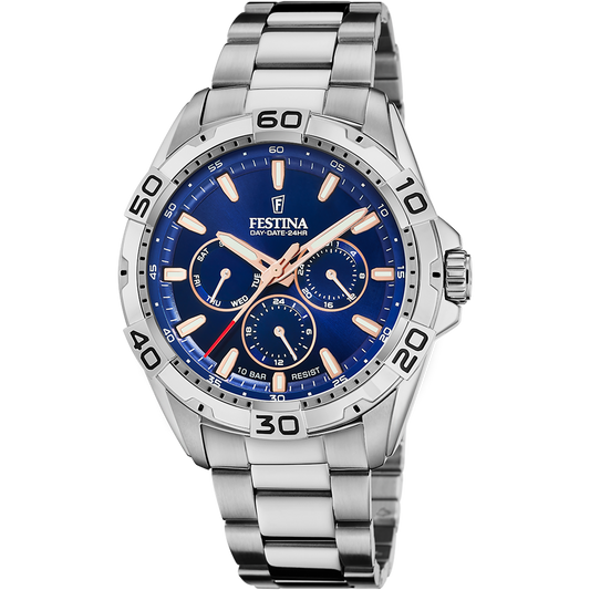 Orologio Uomo Festina F20623/2 - Azzurro con Cinturino in Acciaio Inossidabile 316L