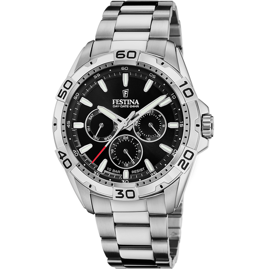 Orologio Uomo Festina F20623/5 - Nero con Cinturino in Acciaio Inossidabile 316L