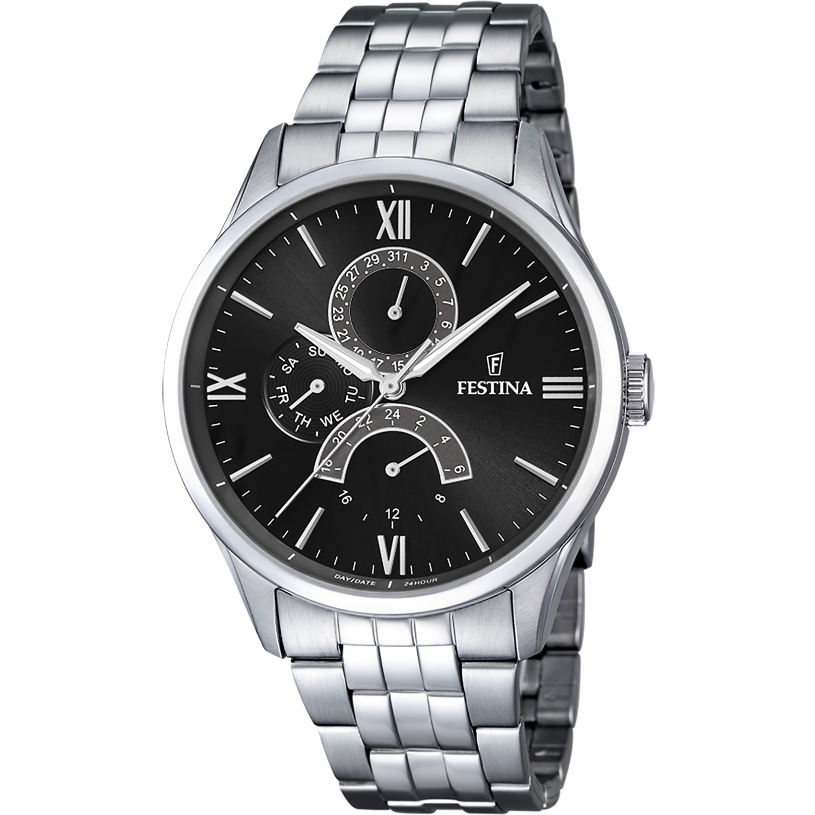Orologio Uomo Festina Retro F16822/4 - Nero con Cinturino in Acciaio