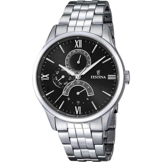 Orologio Uomo Festina Retro F16822/4 - Nero con Cinturino in Acciaio