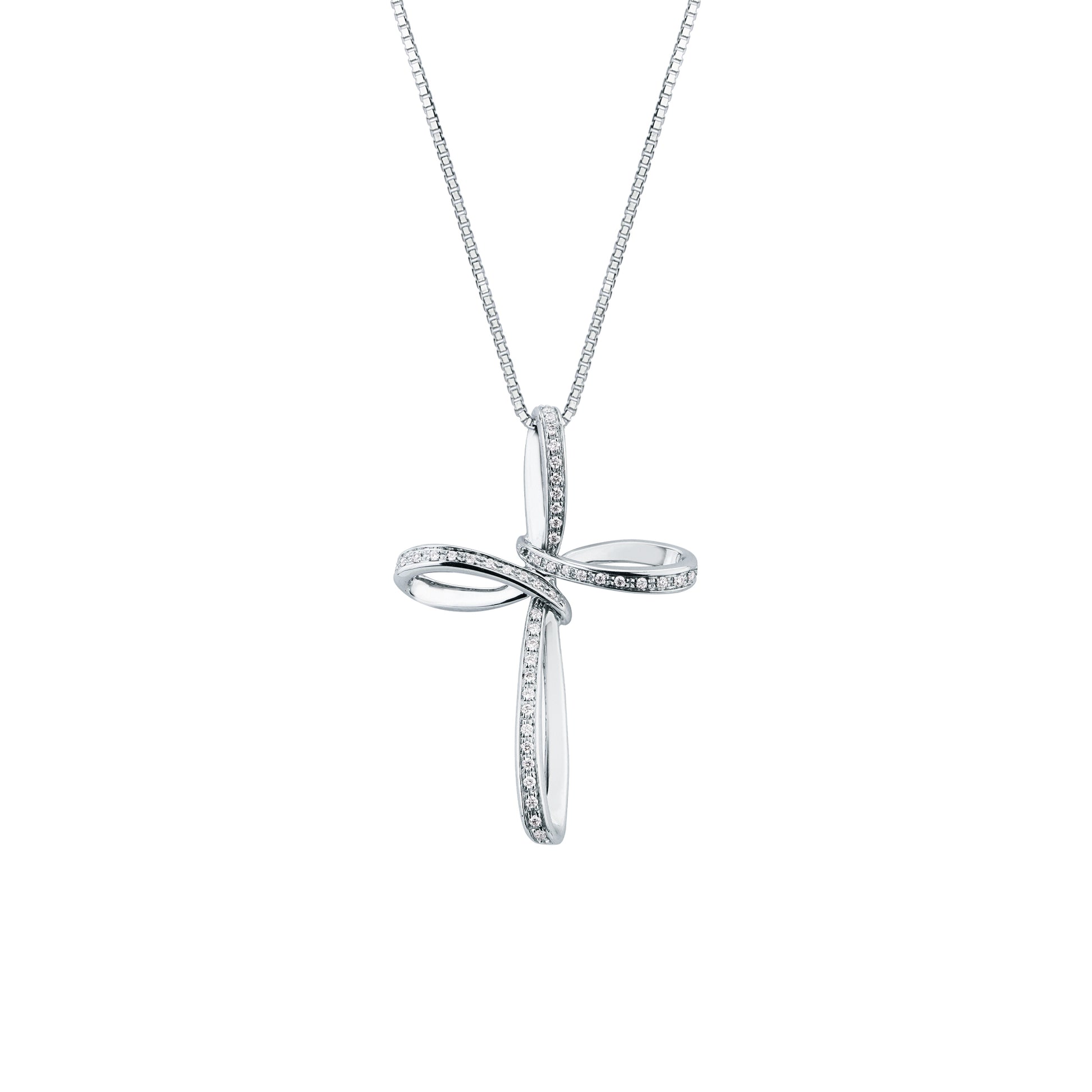 Pendente Mirco Visconti in Oro Bianco 18kt con Diamante Brillante (MV23/10)