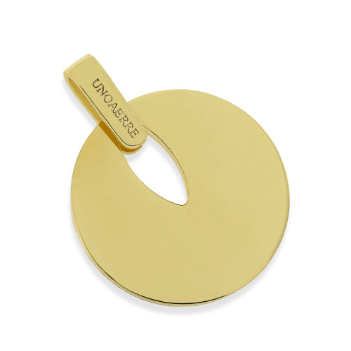 Pendente UNOAERRE Tondo Dorato in Bronzo Lucido | Collezione Fashion Uomo 2548
