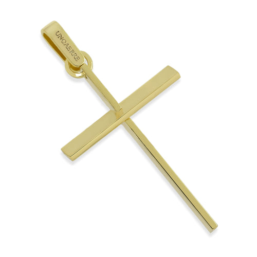 Pendente UNOAERRE con Croce Latina in Bronzo Dorato | Collezione Fashion Uomo 2528