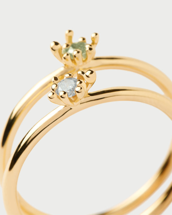 Set di Anelli Les Fleurs con Zirconi | PDPAOLA AN01-C94-08