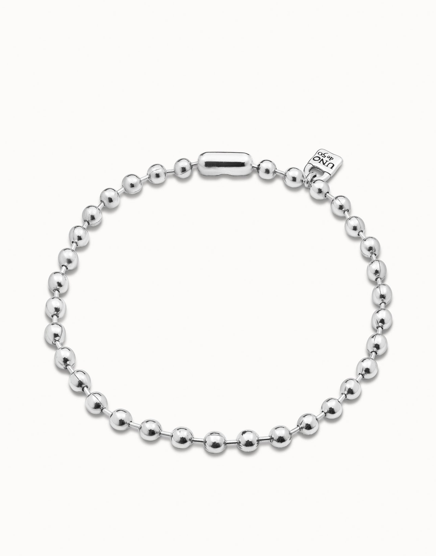 UNOde50 Collana di Perline Placcata Argento con Lucchetto COL1390