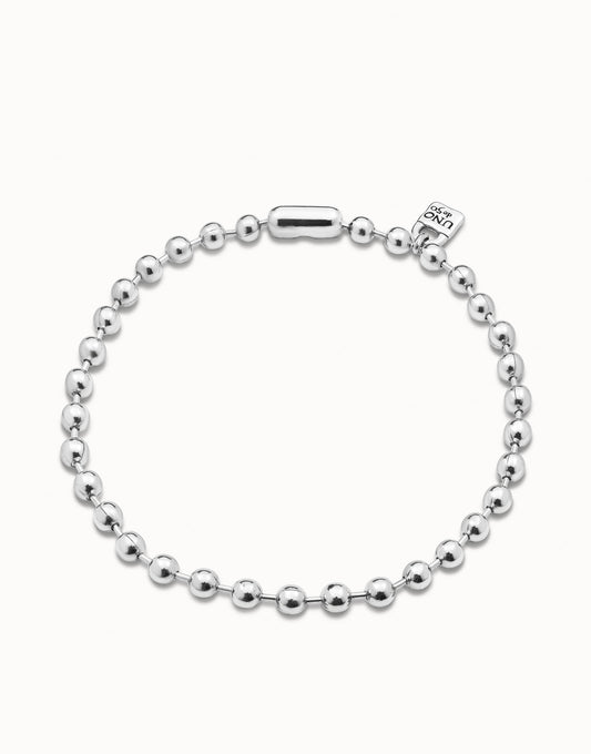 UNOde50 Collana di Perline Placcata Argento con Lucchetto COL1390