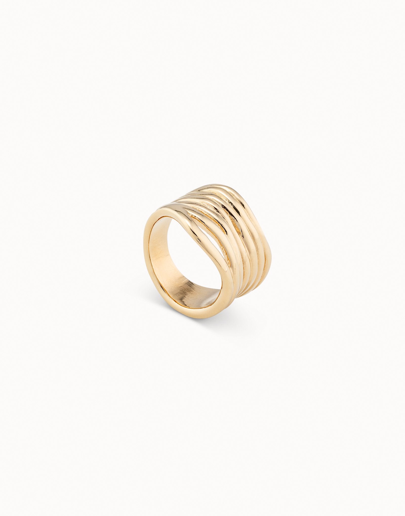Uno de 50 Anello Placcato Oro 18K con Design Irregolare - ANI0638_DORADO