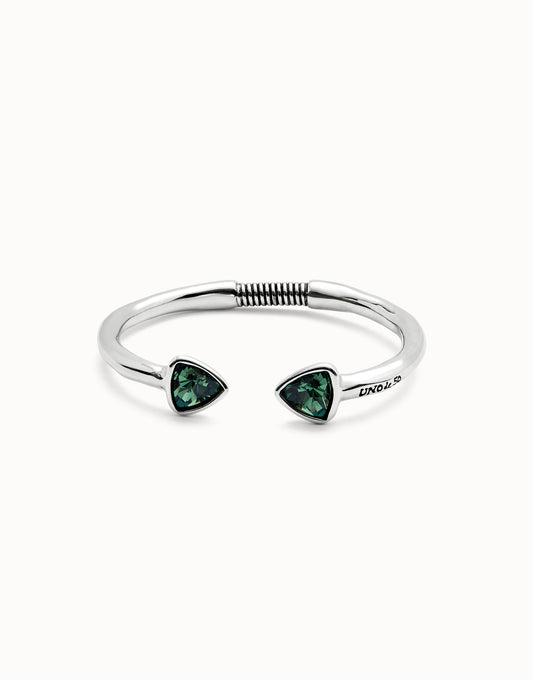 Uno de 50 Bracciale Rigido con Cristalli Verdi - PUL2510