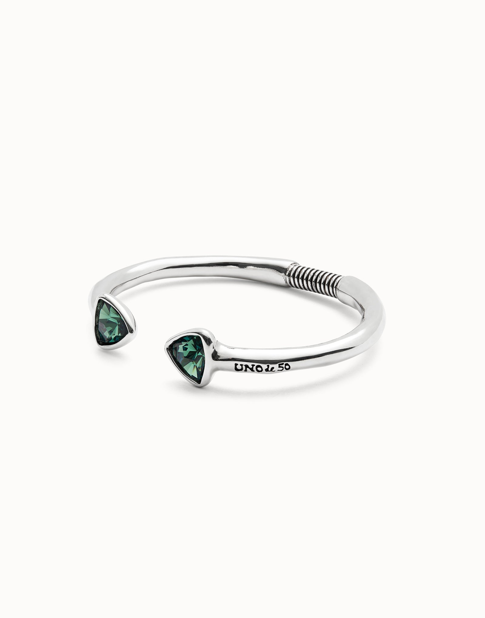 Uno de 50 Bracciale Rigido con Cristalli Verdi - PUL2510