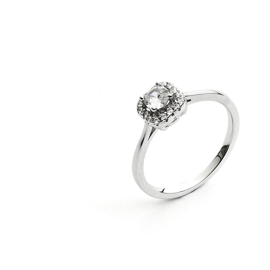 Anello Donna 4US Cesare Paciotti in Argento 925 con Zirconi - Collezione Round - 4UAN3723W-16