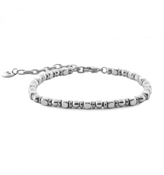 Bracciale Uomo 4US Cesare Paciotti in Acciaio con Cubotti di Ematite - 4UBR7000