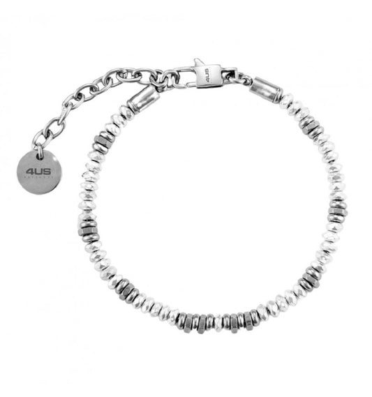 Bracciale Uomo 4US Cesare Paciotti in Acciaio Rodiato e Brunito - 4UBR7027