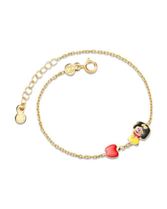 Bracciale per bambino leBebé PrimeGioie in oro giallo con sagoma di Angelo Custode - Alfano Gioielli Gioielleria Palermo.