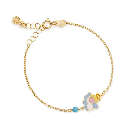 Bracciale per bambino leBebé PrimeGioie in oro giallo con ciondolo Angelo Custode - Alfano Gioielli Gioielleria Palermo.