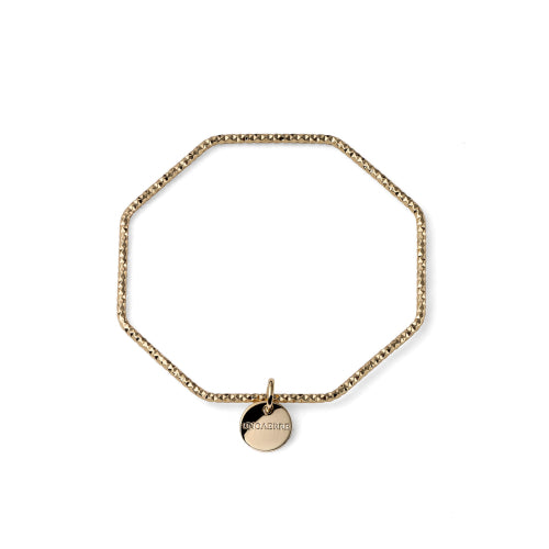 Bracciale rigido a schiava Unoaerre in bronzo placcato oro giallo 24K con lavorazione diamantata - Alfano Gioielli Gioielleria Palermo.