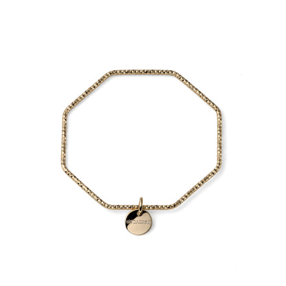 Bracciale rigido a schiava Unoaerre in bronzo placcato oro giallo 24K con lavorazione diamantata - Alfano Gioielli Gioielleria Palermo.