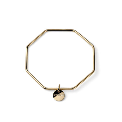 Bracciale rigido Unoaerre collezione Bronze di forma ottagonale in bronzo placcato oro giallo 24K - Alfano Gioielli Gioielleria Palermo.