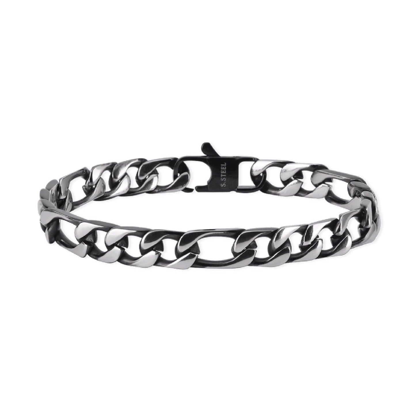 Bracciale da uomo 2Jewels collezione XXL a catena larga in acciaio lucido e satinato - Alfano Gioielli Gioielleria Palermo.