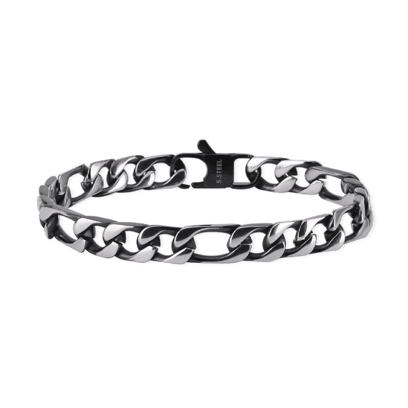 Bracciale da uomo 2Jewels collezione XXL a catena larga in acciaio lucido e satinato - Alfano Gioielli Gioielleria Palermo.