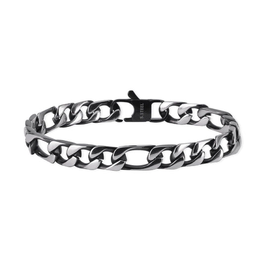 Bracciale da uomo 2Jewels collezione XXL a catena larga in acciaio lucido e satinato - Alfano Gioielli Gioielleria Palermo.