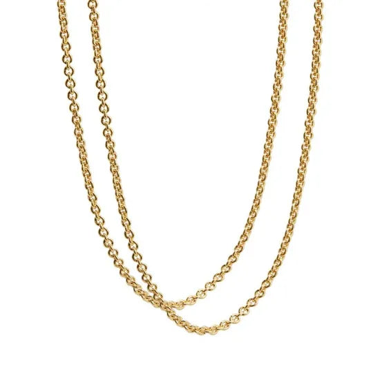 Catena lunga leBebé SuonAmore SNMA003-G in argento 925 placcato oro giallo per chiama angeli - Alfano Gioielli Gioielleria Palermo.