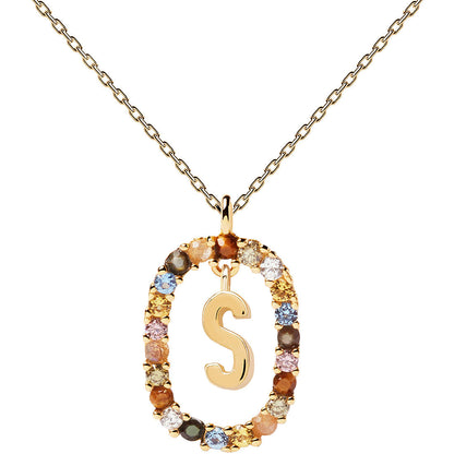 Collana New Letters con Lettera S e Cristalli | PDPaola CO01-278-U