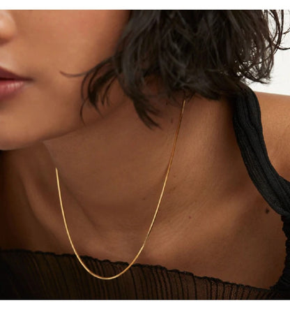 Collana Essentials Snake in Argento Dorato | PDPaola CO01-446-U