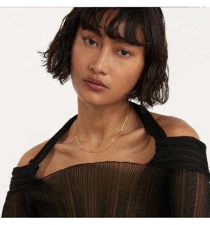 Collana Essentials Snake in Argento Dorato | PDPaola CO01-446-U