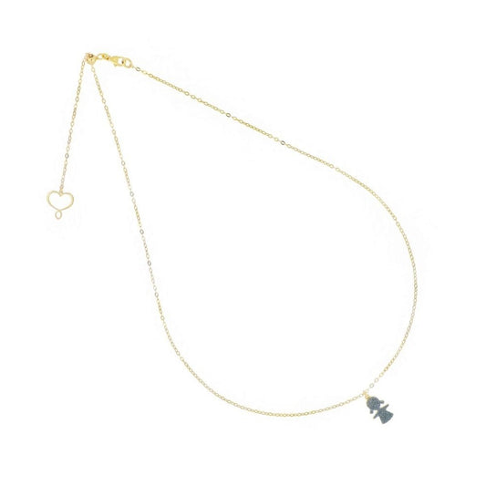 Girocollo Maman et Sophie in argento 925 dorato con piccolo ciondolo pendente a forma di bimba - Alfano Gioielli Gioielleria Palermo.
