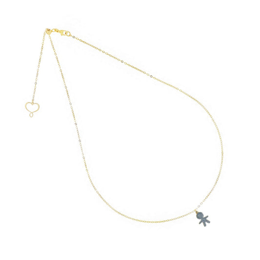 Girocollo Maman et Sophie in argento 925 dorato con piccoli pendenti a forma di X e Y - Alfano Gioielli Gioielleria Palermo.