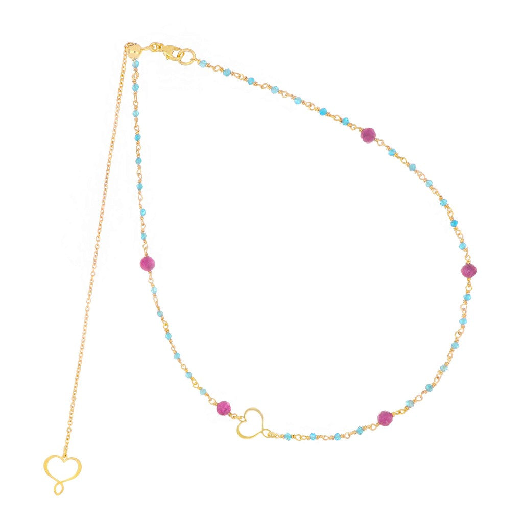 Girocollo a catenina stile rosario Maman et Sophie in argento 925 dorato con piccole sfere di agata nera naturali - Alfano Gioielli Gioielleria Palermo.
