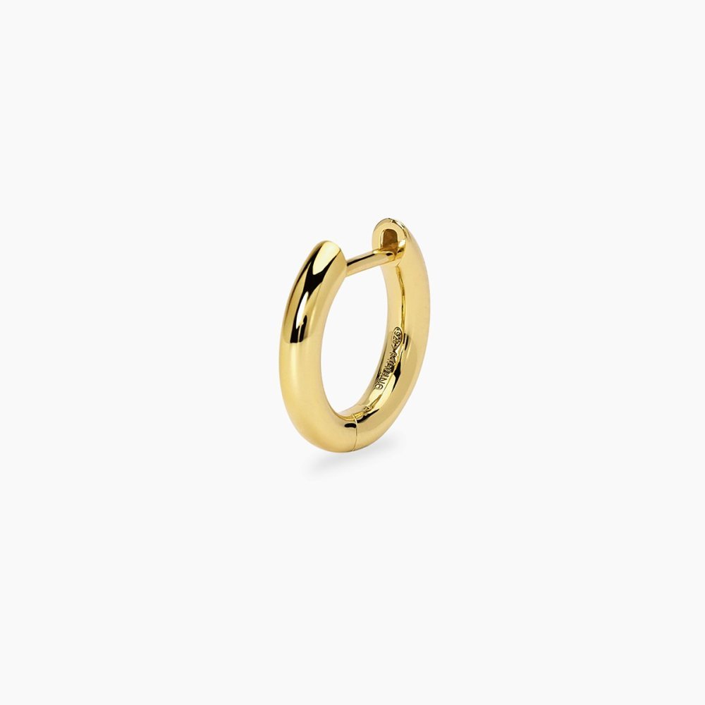 Mono orecchino maschile a cerchio Mabina Monomania 563962 in argento 925 con placcatura in oro 18K - Alfano Gioielli Palermo.