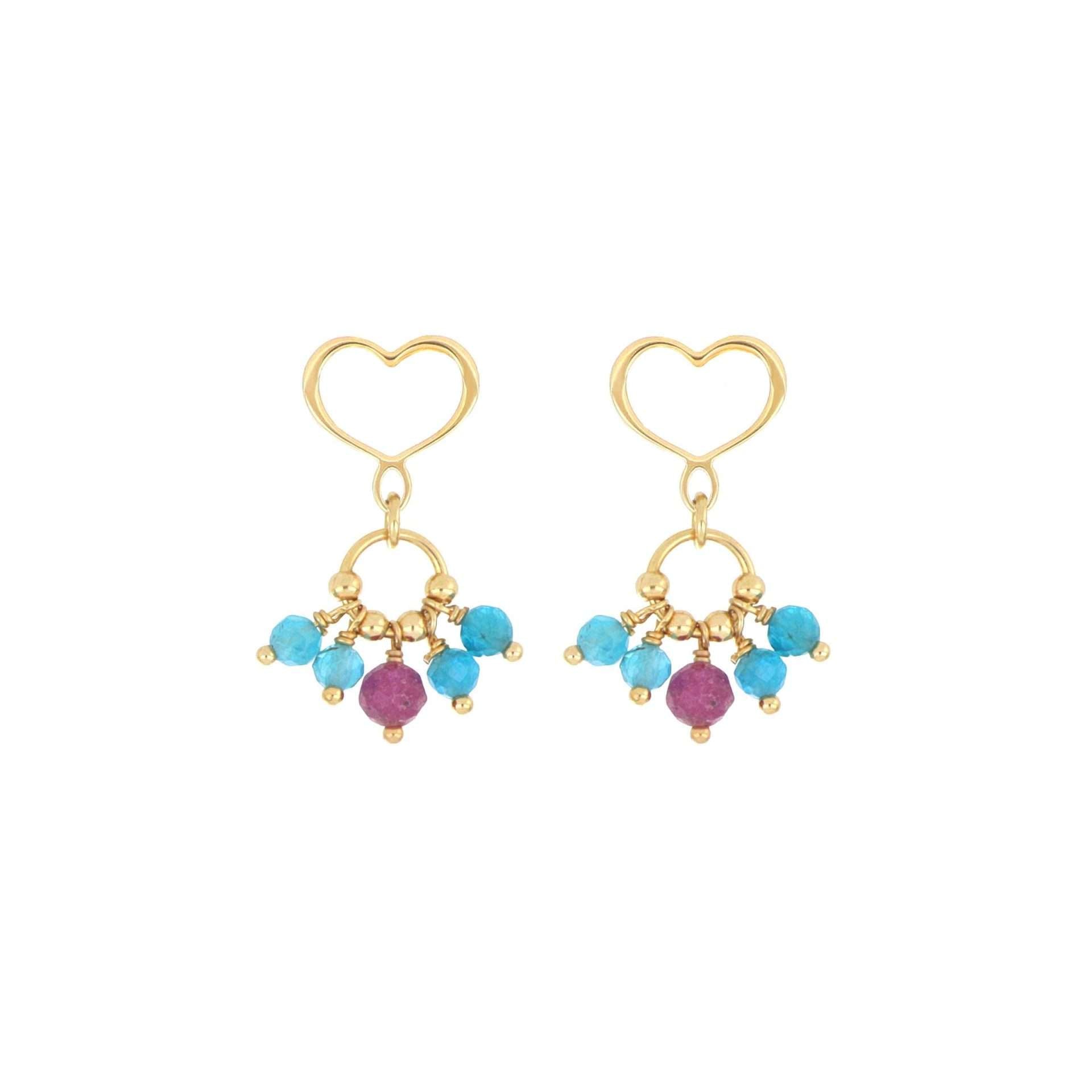 Coppia di orecchini pendenti Maman et Sophie collezione Rosari in argento 925 dorato con goccia di agata nera - Alfano Gioielli Gioielleria Palermo.