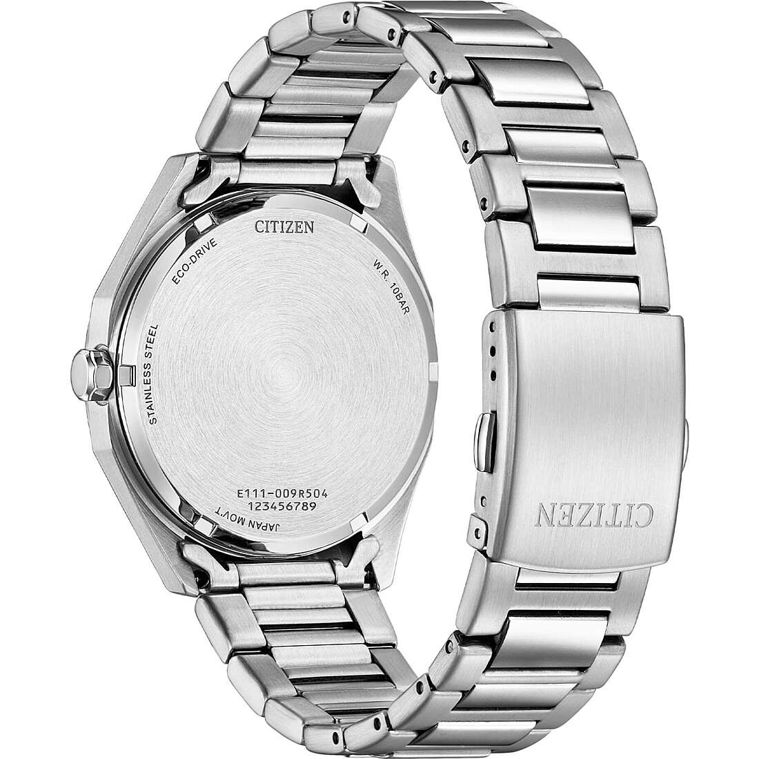Orologio Citizen maschile Active Sport BM7631-52E con carica luce Eco-Drive, quadrante nero e bracciale in acciaio - Alfano Gioielli Gioielleria Palermo.