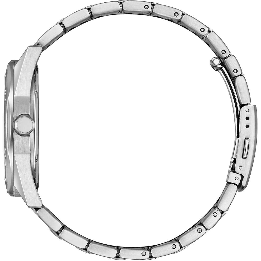Orologio Citizen maschile Active Sport BM7631-52E con carica luce Eco-Drive, quadrante nero e bracciale in acciaio - Alfano Gioielli Gioielleria Palermo.