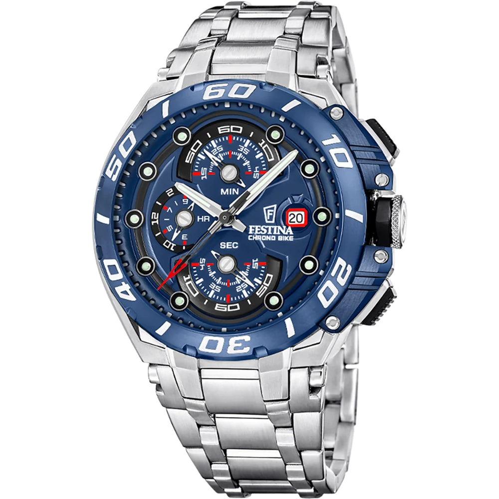 Orologio cronografo maschile Festina Chrono Bike F20754/4 in acciaio inossidabile - Alfano Gioielli Gioielleria Palermo.