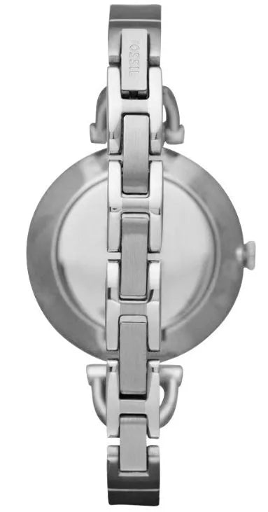 Orologio femminile Fossil Georgia ES3225 in acciaio con bracciale sottile e quadrante argento - Alfano Gioielli Gioielleria Palermo.