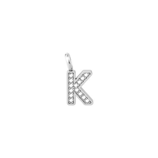 Ciondolo lettera K con cristalli donna Kidult 74108K