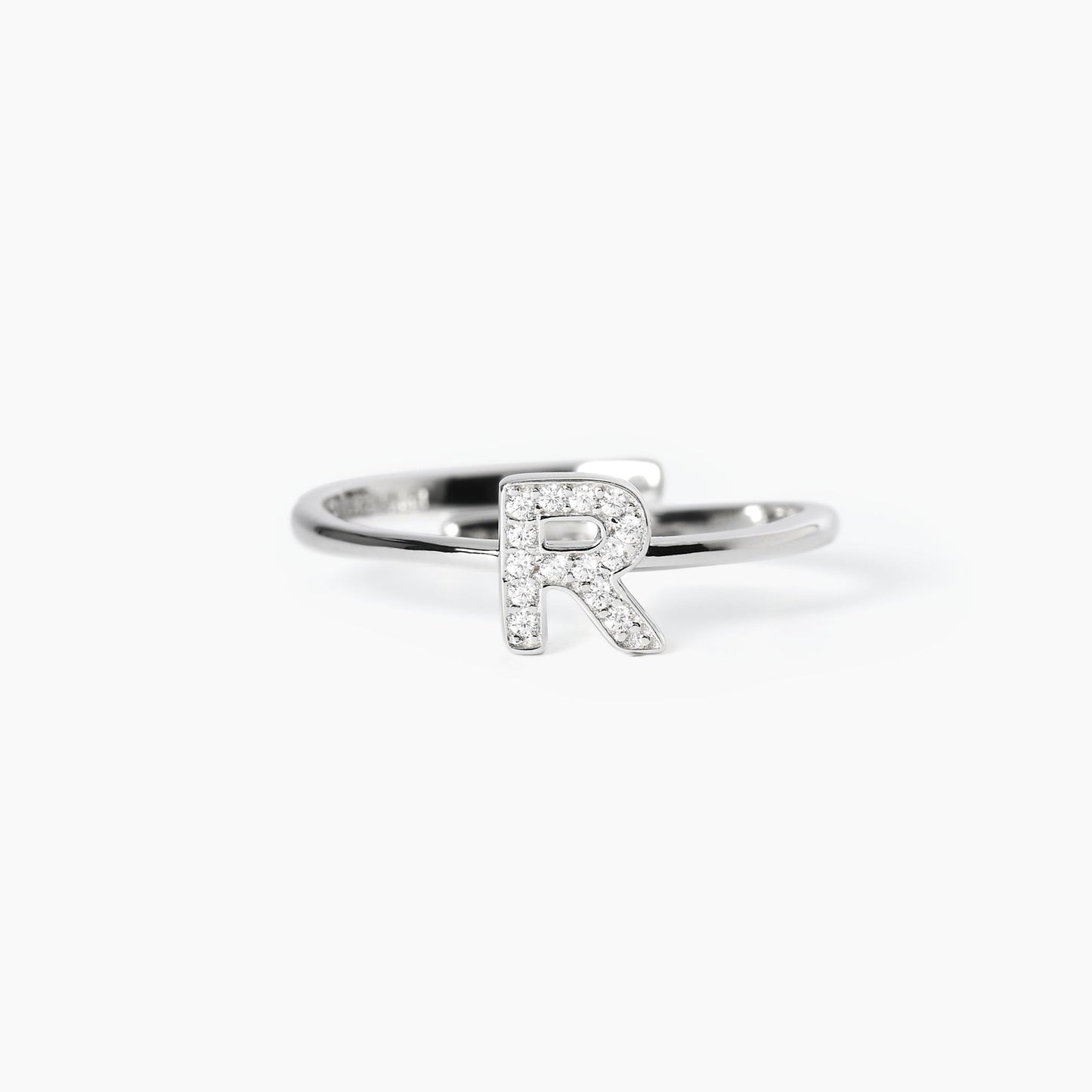 Anello Mabina 523110R - Eleganza Personalizzata con Lettera R in Zirconi