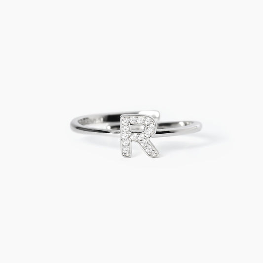 Anello Mabina 523110R - Eleganza Personalizzata con Lettera R in Zirconi