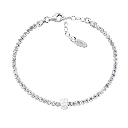 Bracciale Donna Amen BT21OVBBZ16 - Argento Rodiato e Zirconi Bianchi
