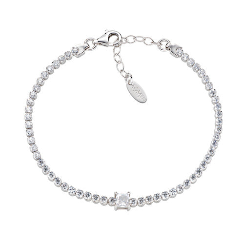 Bracciale Donna Amen BT21QUBBZ16 - Tennis in Argento 925 con Zircone Quadrato