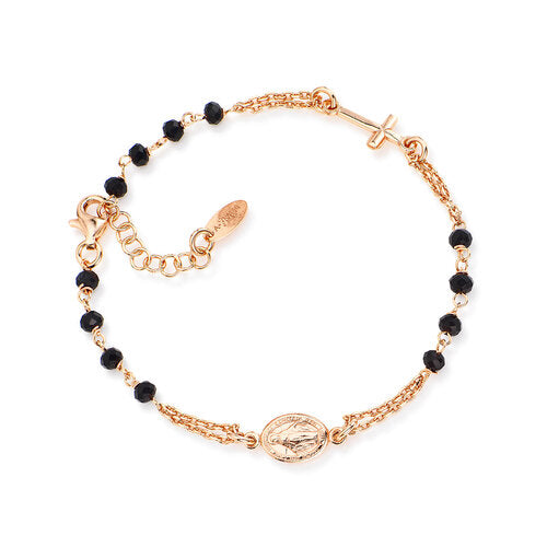 Bracciale Donna Amen Rosari BRORL3 - Argento 925 Rosè e Cristalli Vinaccia