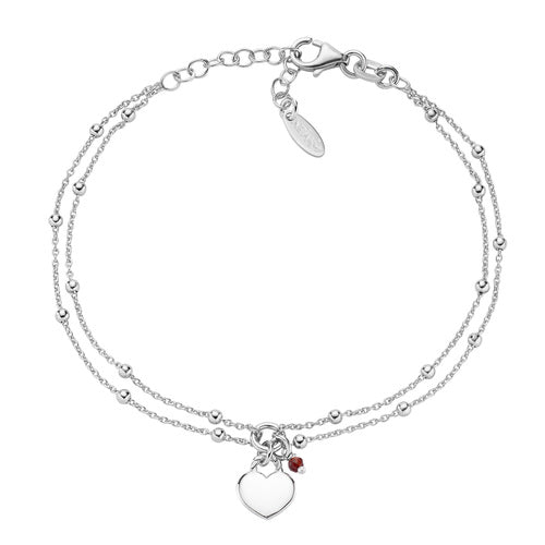 Bracciale Donna Amen Soggetti BRANCUBR3 - Argento Rodiato e Cristalli Rubino