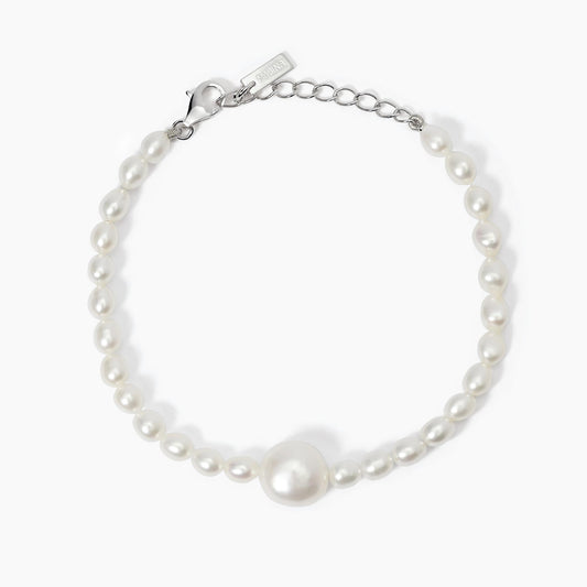 Bracciale Donna Mabina 533751 - Elegante Argento Rodiato con Perle Riso e Perla Barocca