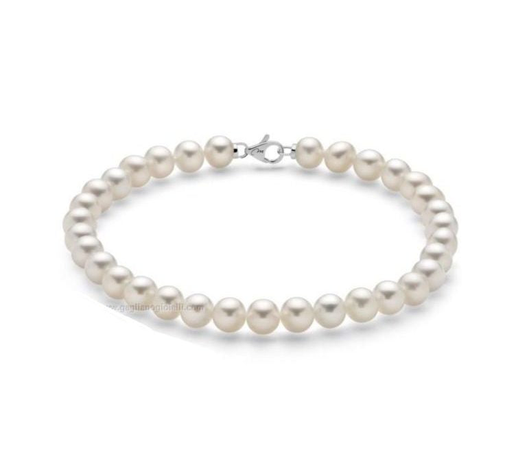 Bracciale Donna in Oro 18kt con Perle Bianche Miluna - PBR1674V